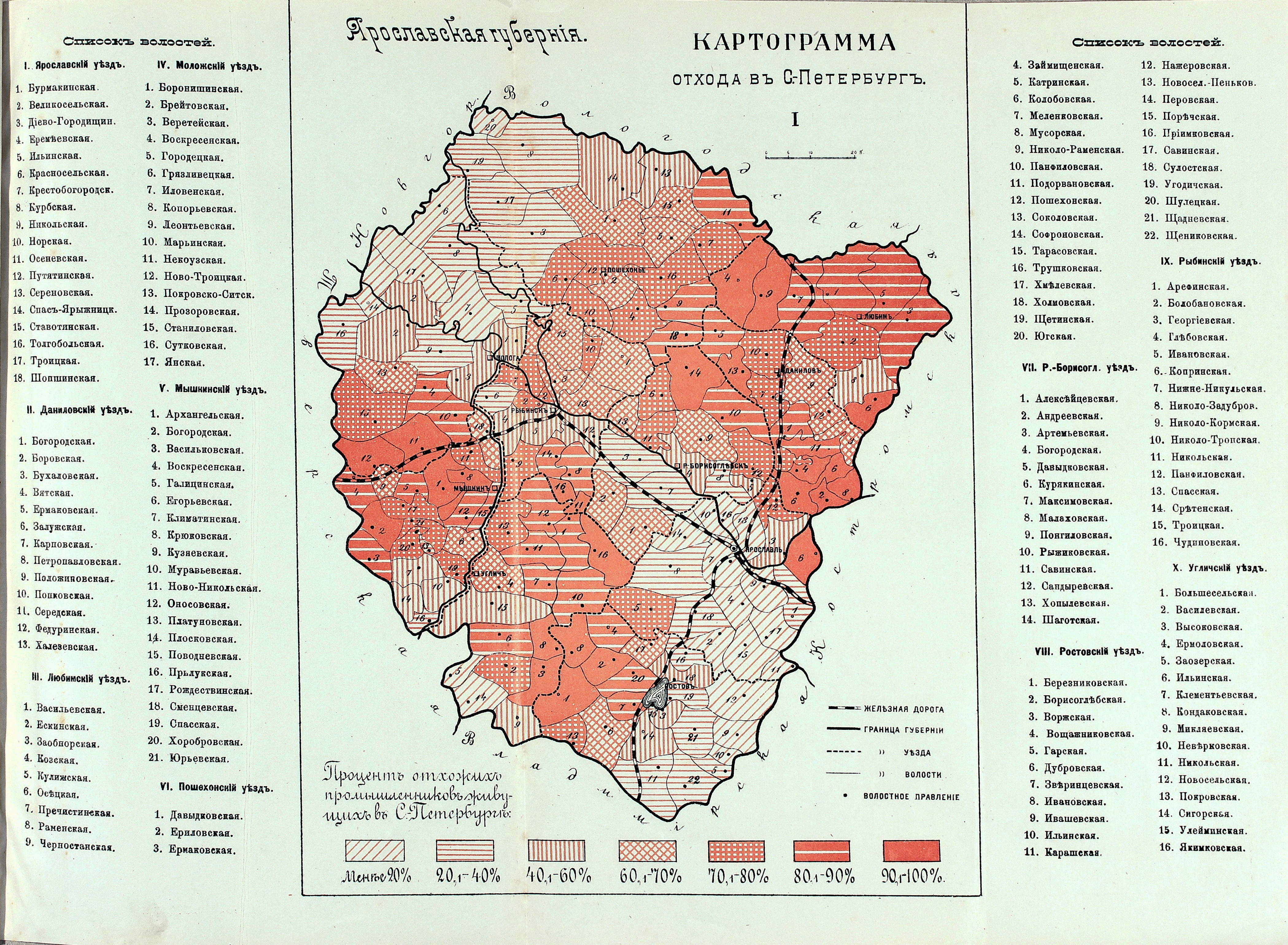 Карта ярославской губернии