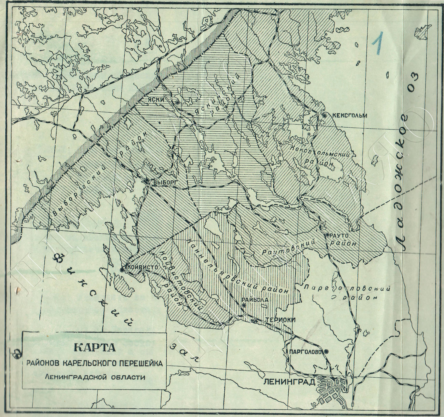 Карельский перешеек карта